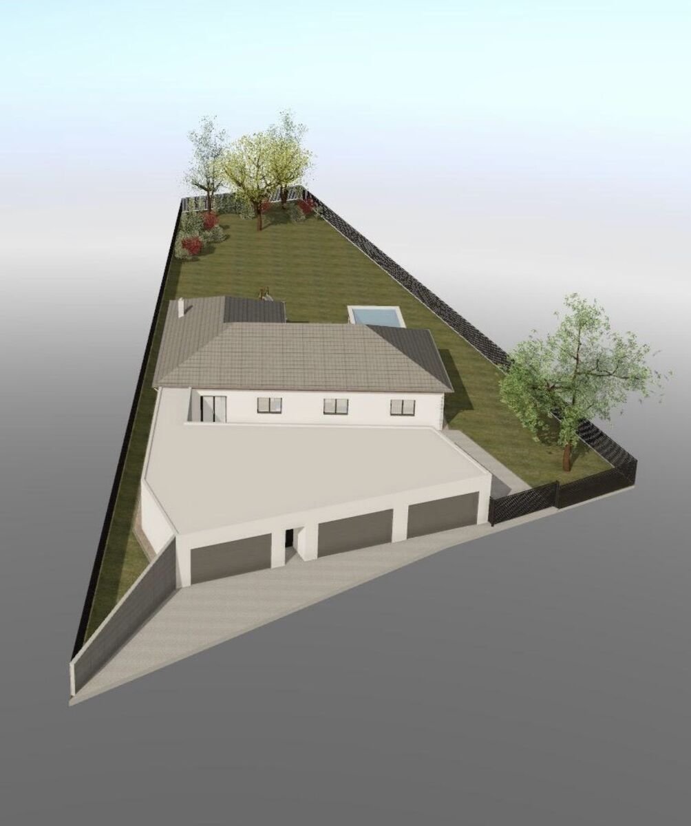 Pozemek 2 011 m² s architektonickým projektem moderní vily | Dvorce u Jihlavy